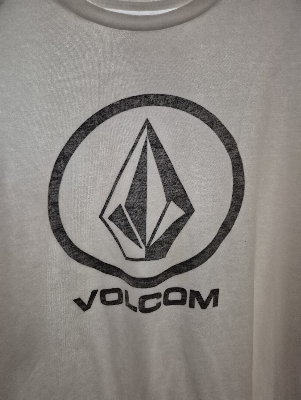 Volcom Graphic Tee in White with Black Logo